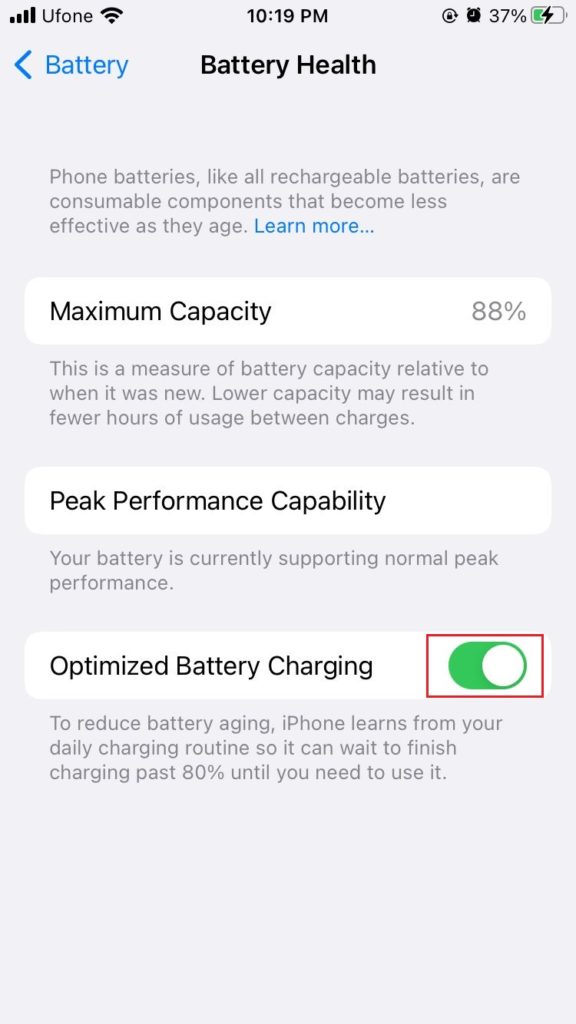 Overnight Battery Drain on iPhone