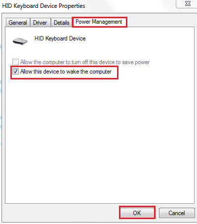 power management in keyboard driver