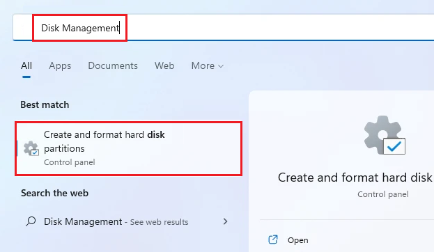 create and format hard disk partitions