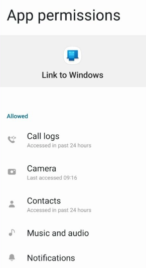 Link to Windows app permissions 