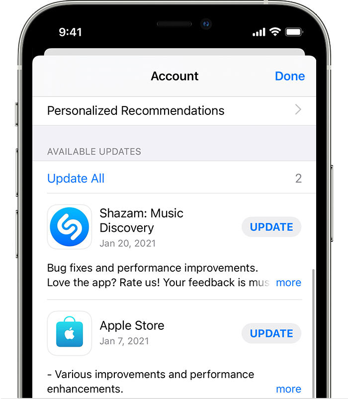 Update App iOS
