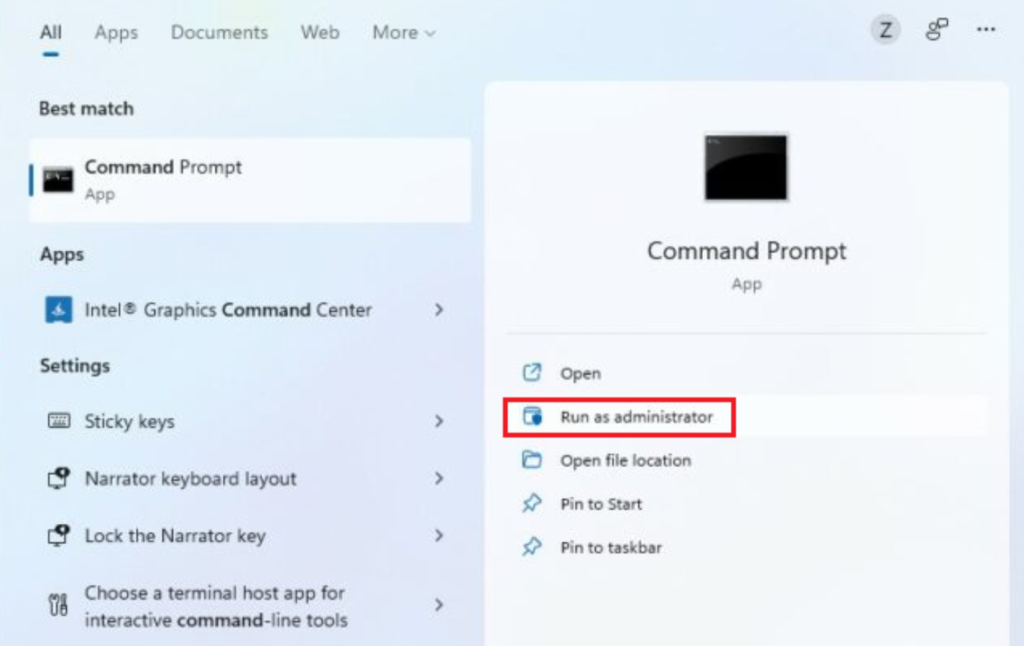Command Prompt Windows 11