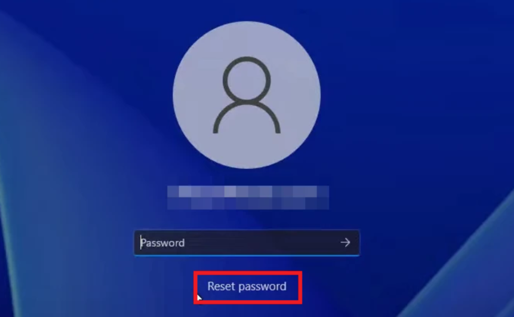 reset password in sign in screen
