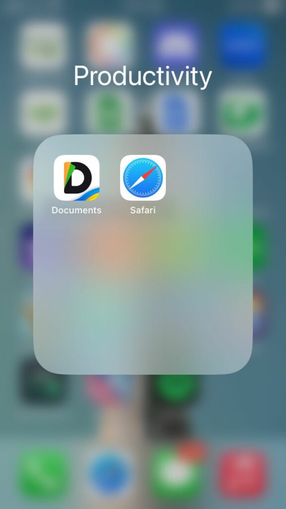 safari app in folder iphone