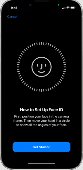 Setup Face ID on iPhone