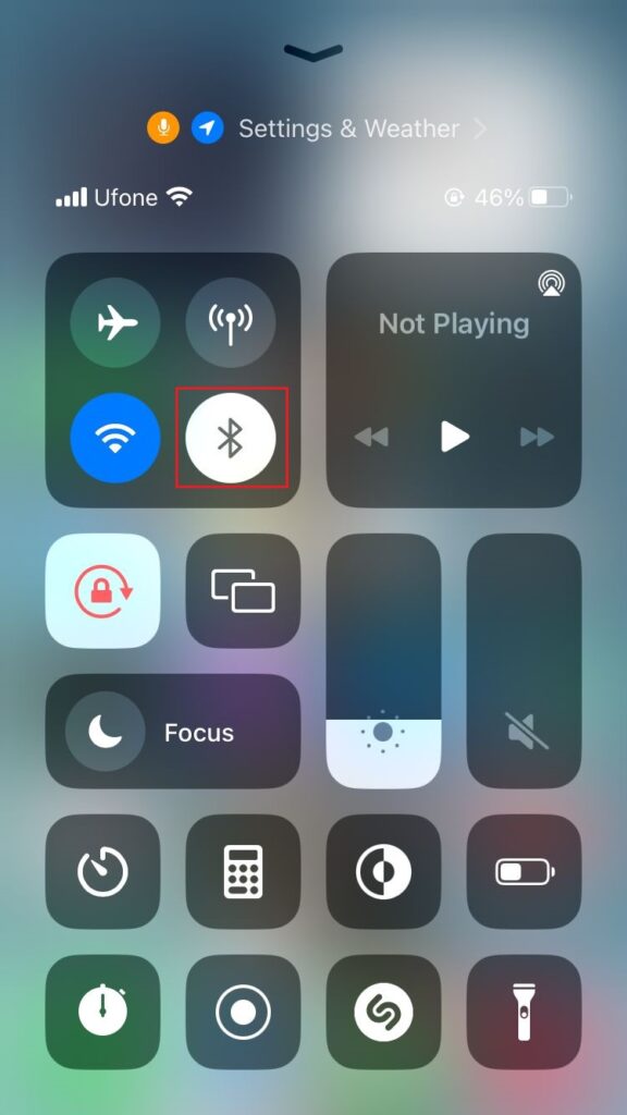 disable Bluetooth on iPhone