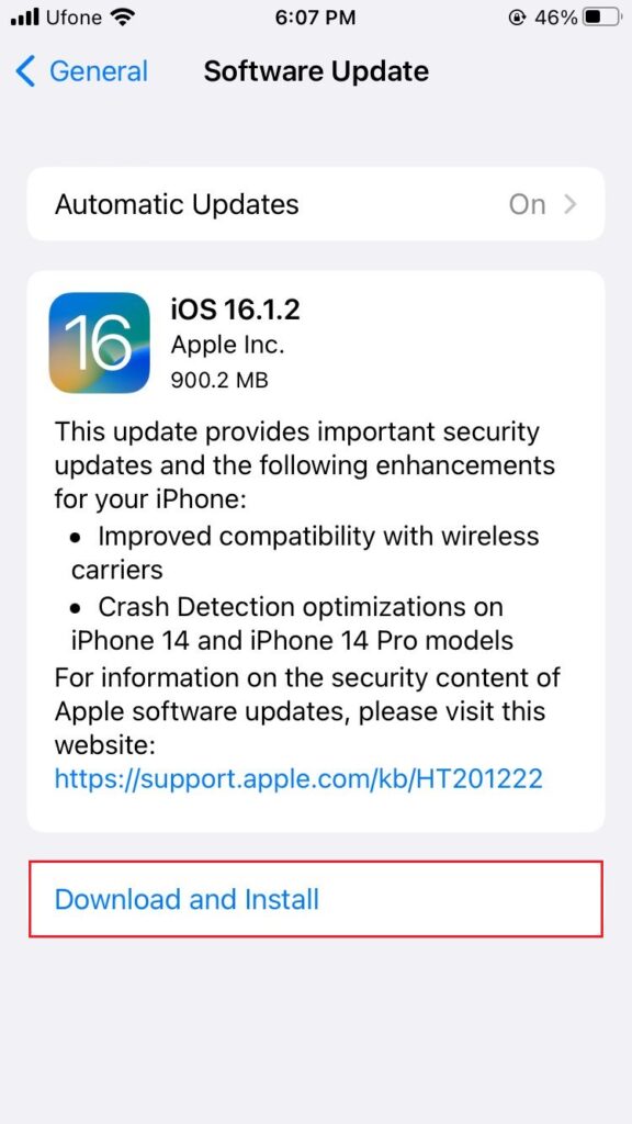 update iOS