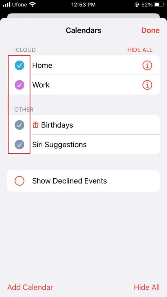 Calendar Search Not Working on iPhone