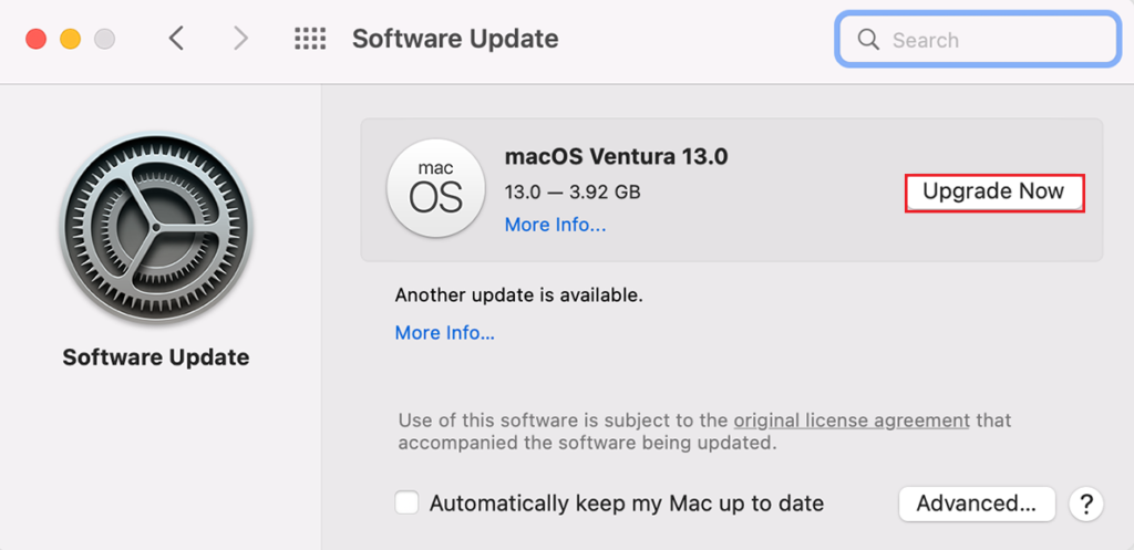 upgrade macOS