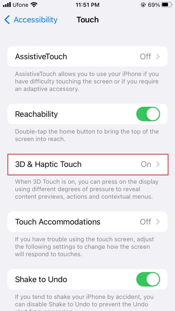 3D & Haptic Touch