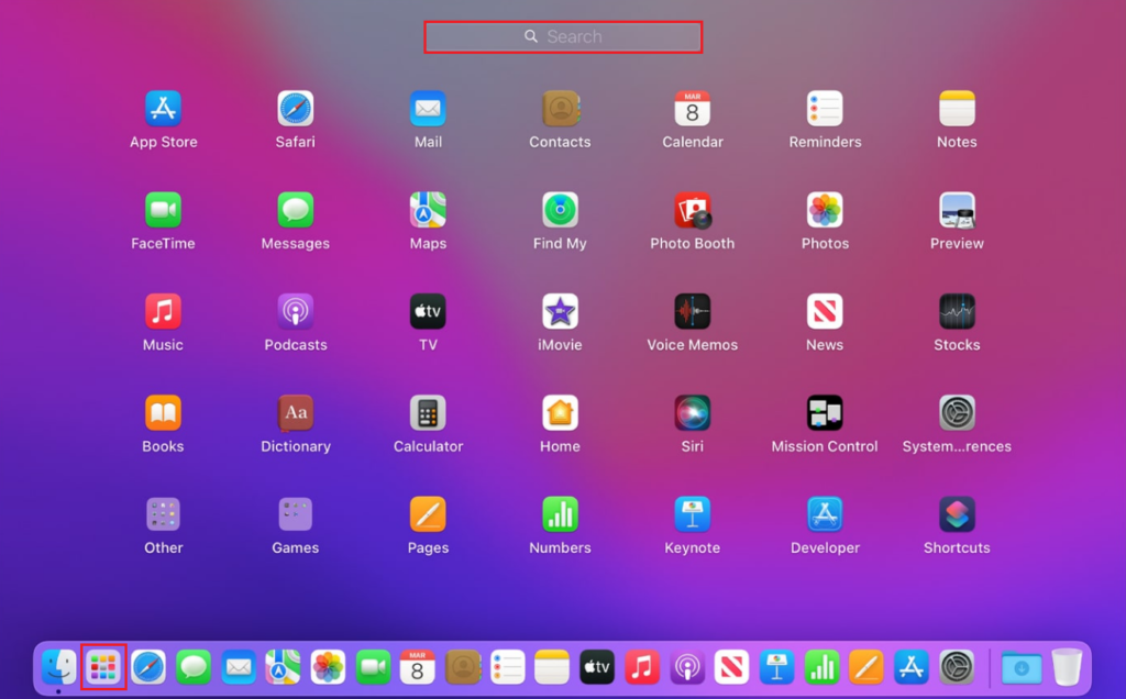 launchpad in mac