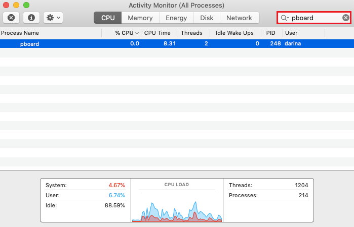 activity monitor in mac