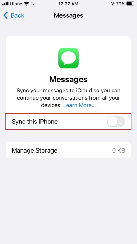 Sync this iPhone