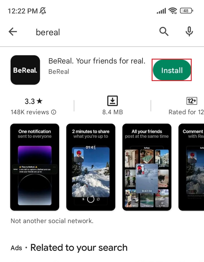 Cannot Create an Account on BeReal