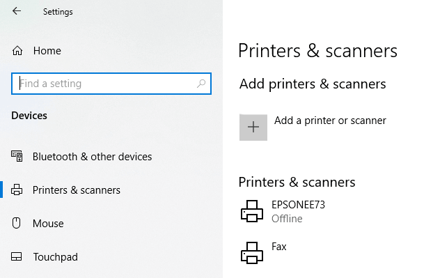 Printers Settings