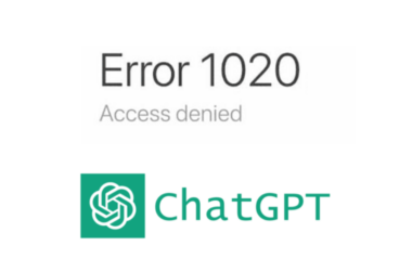 'Access denied - Error 1020' on ChatGPT