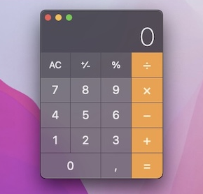 calculator app not working on mac