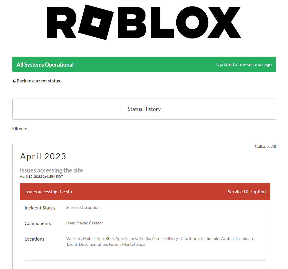 failed to connect to the game error on Roblox
