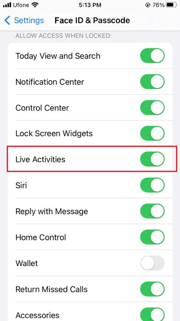 Live Activities Not Working on iPhone