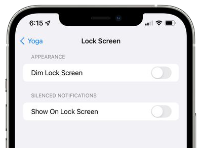 dim lock screen clock text on ios 16