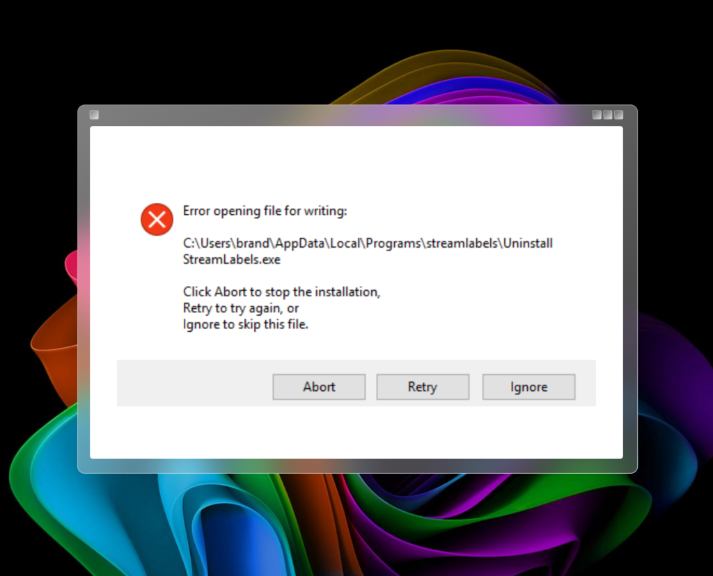 How to Fix Error Opening File for Writing Error on Windows 11
