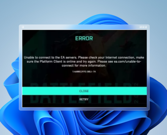Unable to Connect to EA Servers Error on Windows 11