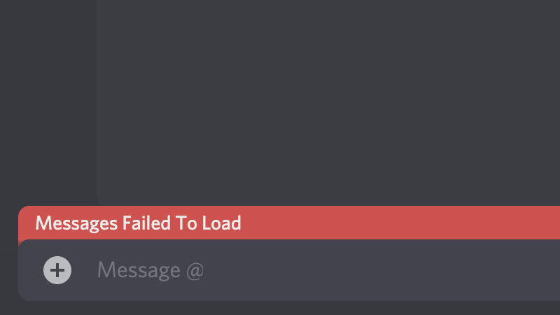 messages failed to load error on discord