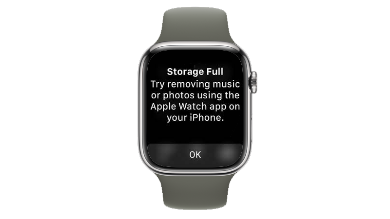 apple watch storage full error message