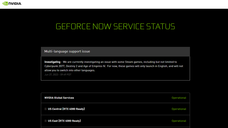 error code 0xC0F1103F on GeForce Now