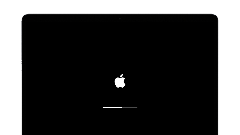 macbook stuck on apple logo