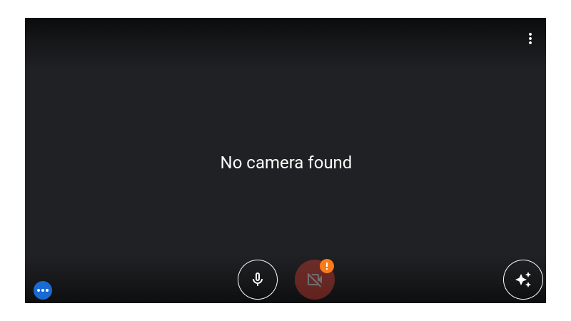 No Camera Found in Google Meet
