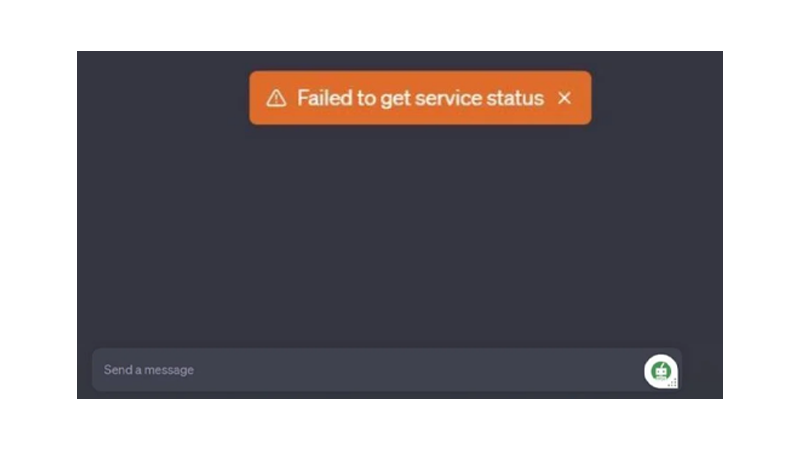 chatgpt failed to get service status error